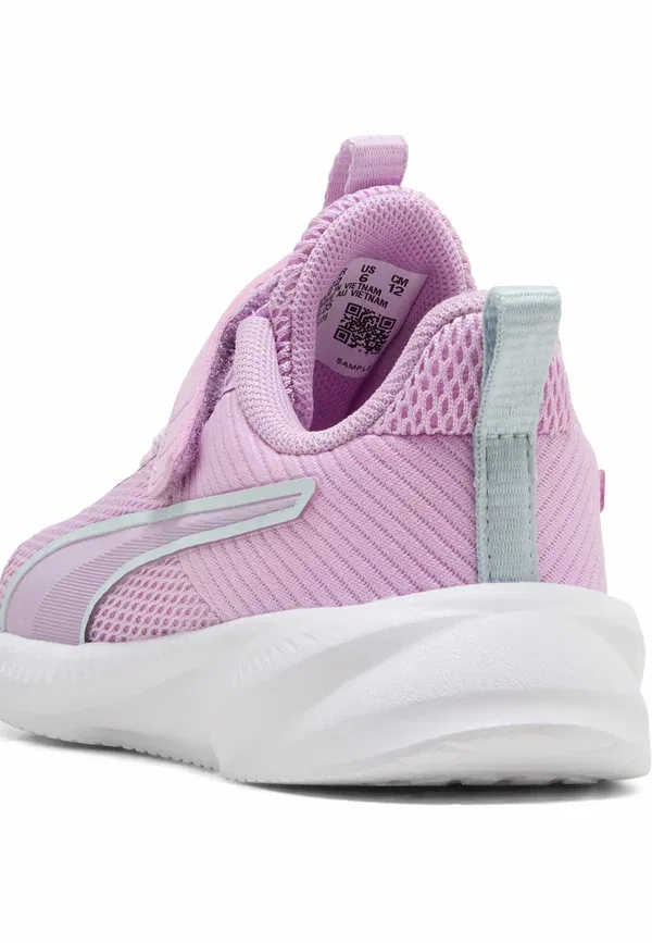 Кроссовки с застежкой-липучкой Flyer 4 Puma, Mauve Glow-Aqua Glow-White, белый/сиреневый/бирюзовый — фото 4