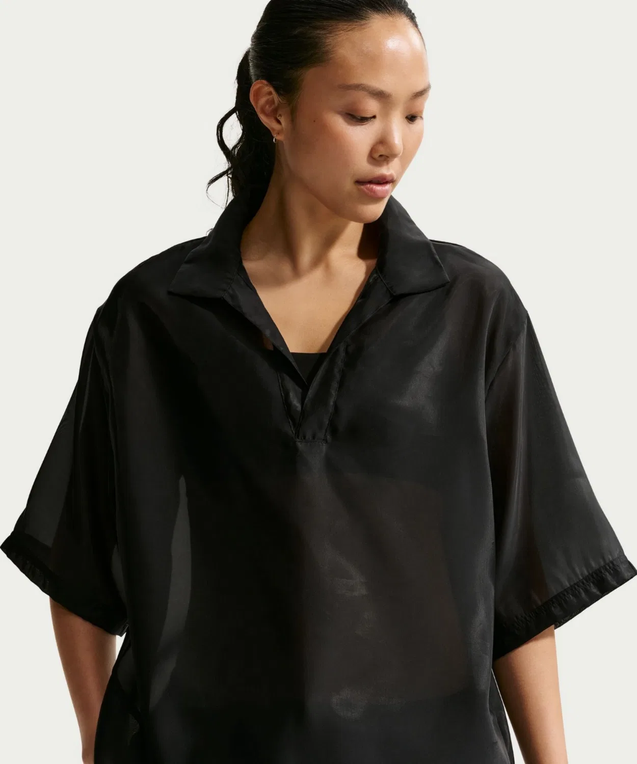 Женская полупрозрачная футболка оверсайз Nike Sportswear, Black