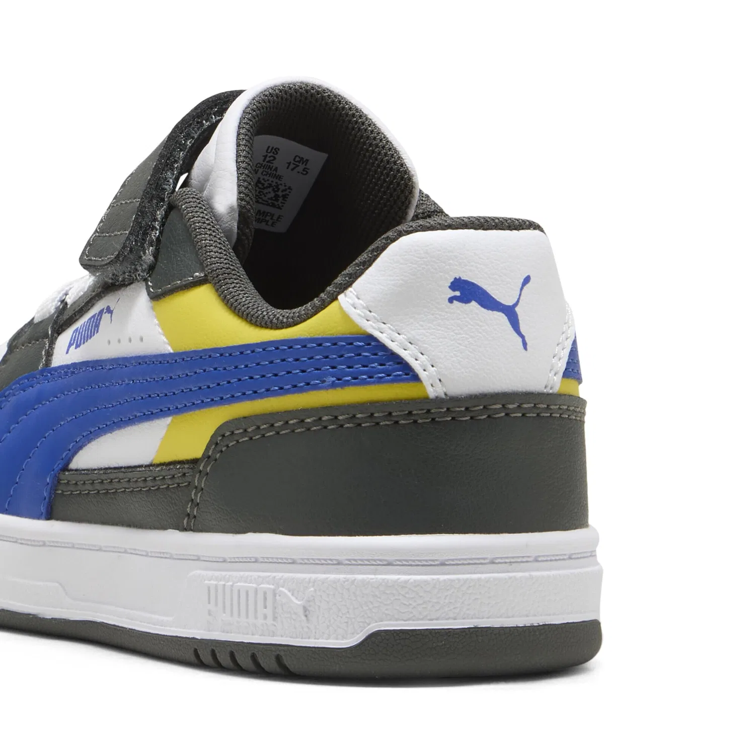 Детские кроссовки для мальчиков с принтом Caven Velcro Pre-school PUMA, III Block Shadow Gray Royal Sapphire White — фото 2