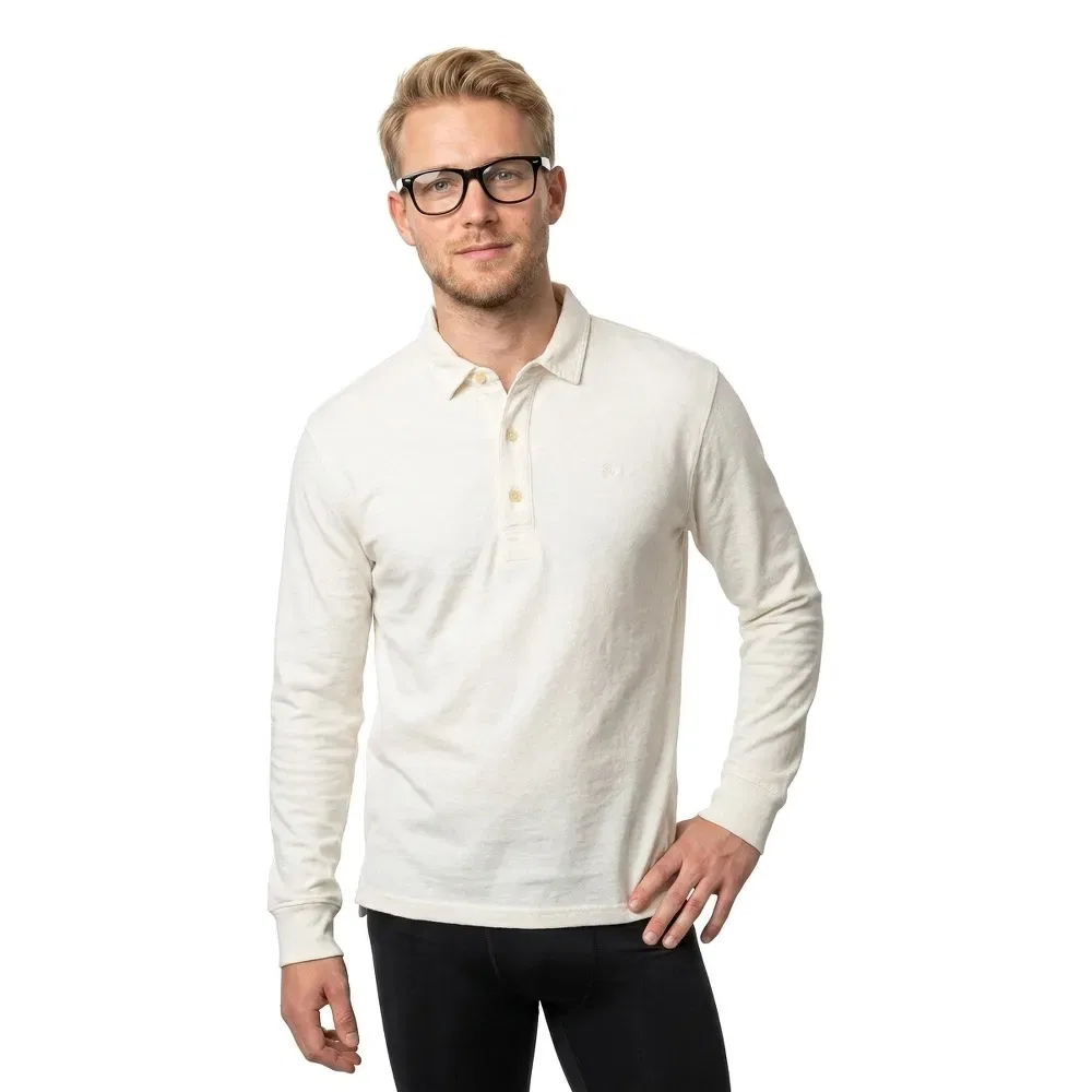 Мужская футболка-поло с длинным рукавом Classic Rugby Superdry, Beige — фото 2