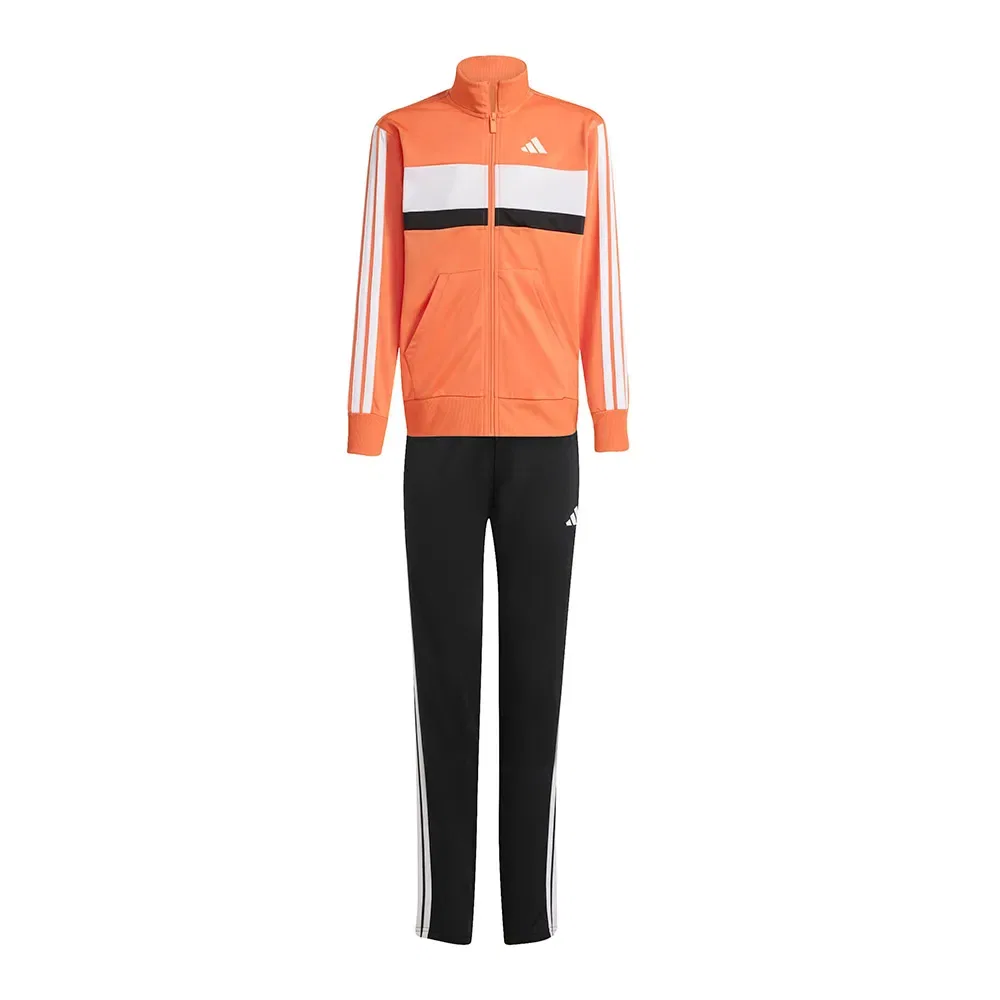 Детский спортивный костюм с технологией CLIMACOOL Adidas Seasonal Essentials Tiberio 3-Stripes Tricot, Orange — фото 3