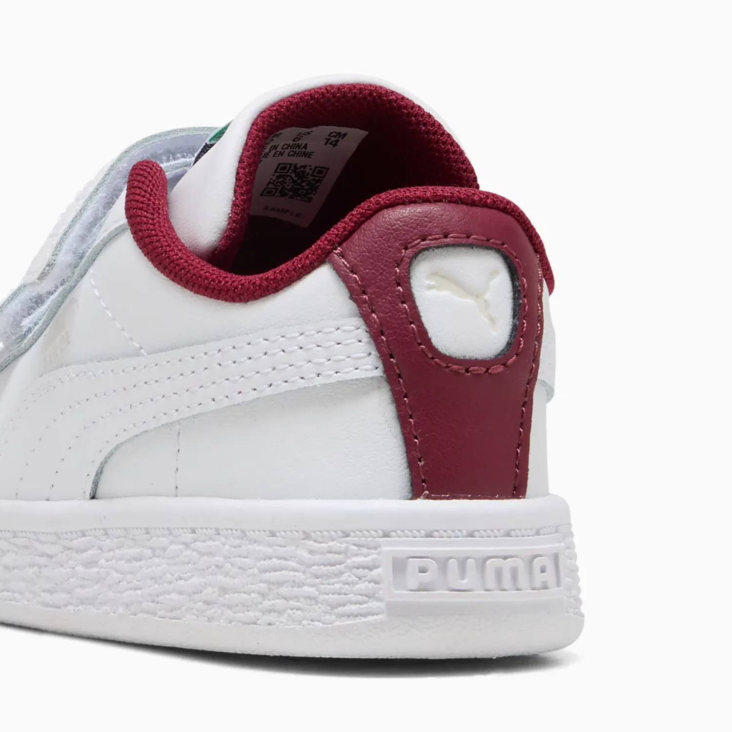 Удобная обувь для малышей Suede Puma, Puma White-Team Regal Red — фото 3
