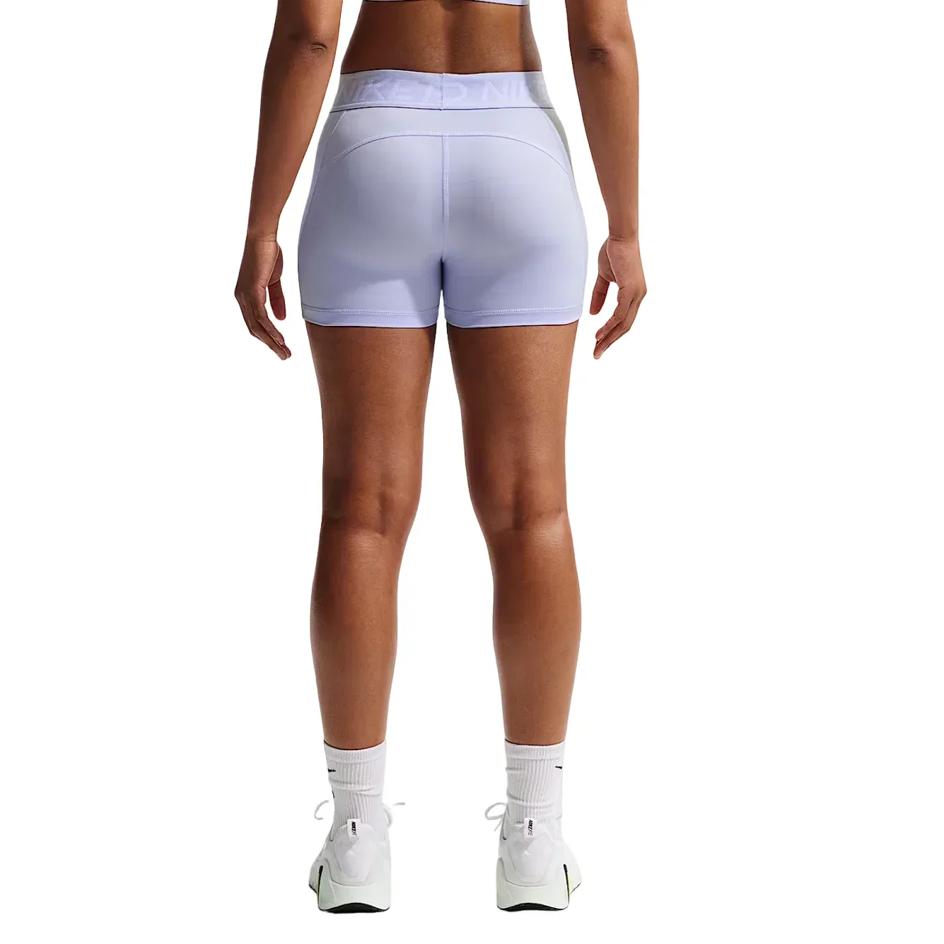 Женские шорты Pro Mid-Rise 7.5cm (approx.) Biker Shorts 'Hydrogen Blue White' Nike, Hydrogen Blue/White — фото 2
