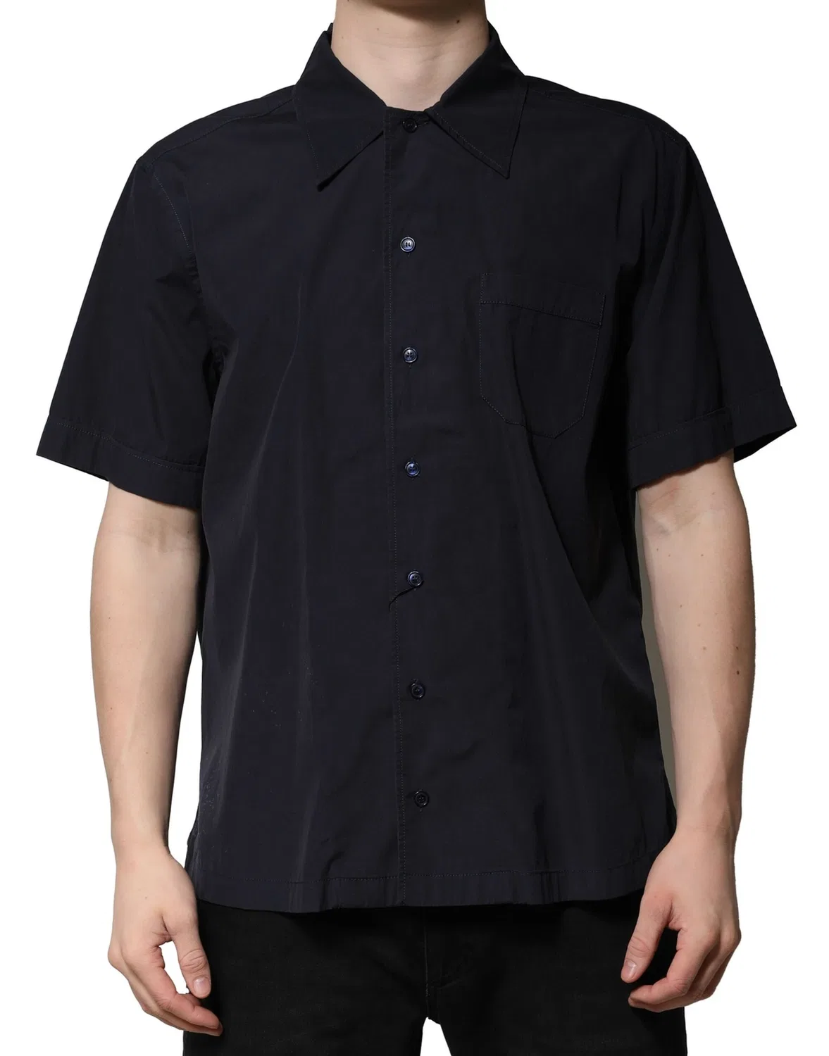 Мужская рубашка с коротким рукавом Dark Blue Cotton Short Sleeves Casual Shirt Dolce & Gabbana, Dark Blue