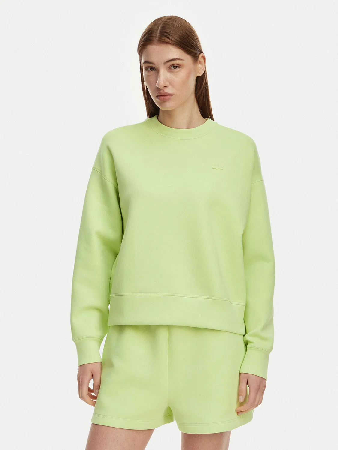 Женский свитшот оверсайз Lacoste, светло-зеленый
