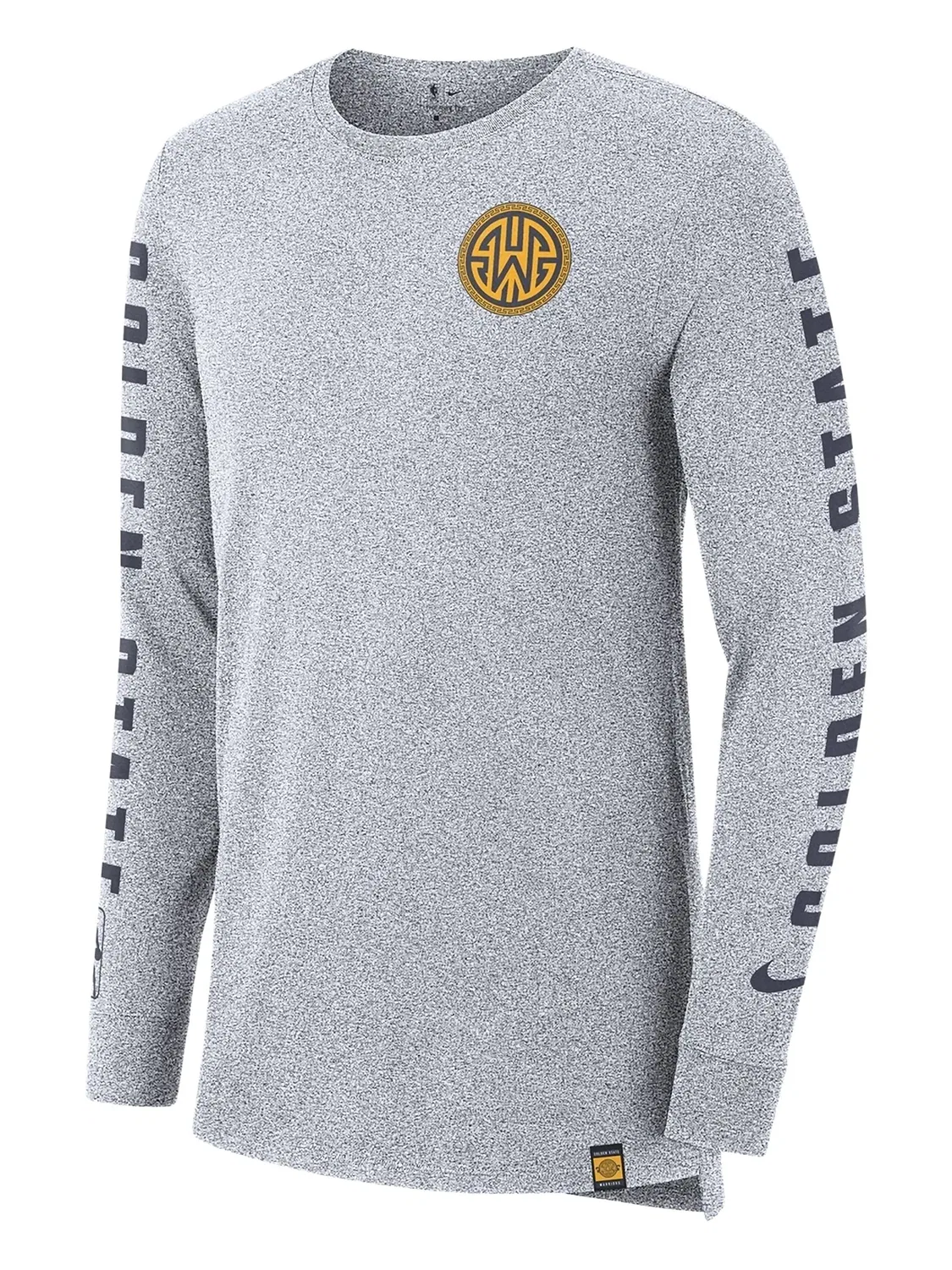 Футболка Golden State Warriors с длинными рукавами Nike, серый