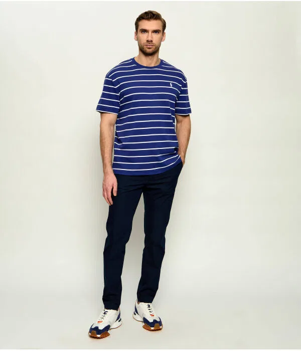 Мужская футболка хлопковая T-Shirt Polo Ralph Lauren, синий — фото 2
