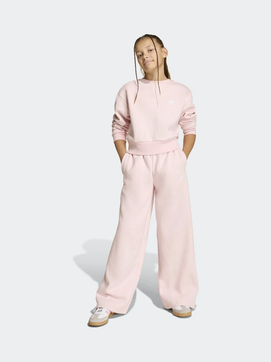 Свитшот оверсайз Boxy Crew, adidas Originals, розовый — фото 3