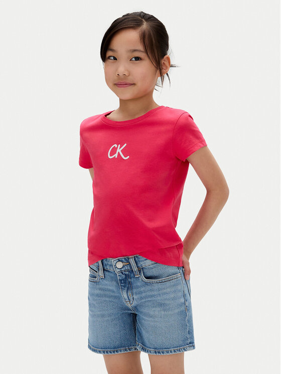 

Облегающая футболка Glitter IG0IG02972 D Calvin Klein Jeans, розовый