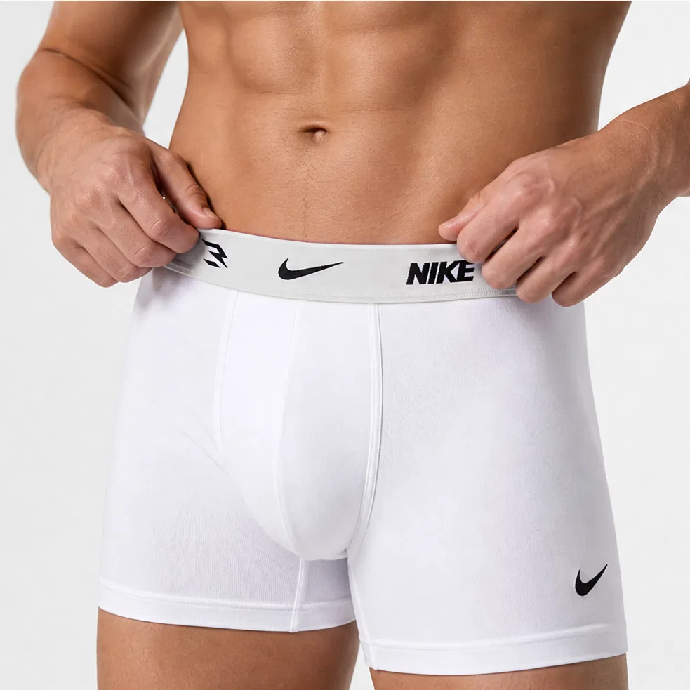 Детские трусы-боксеры с принтом Nike, 3 шт, Black/Light Gray/White — фото 4