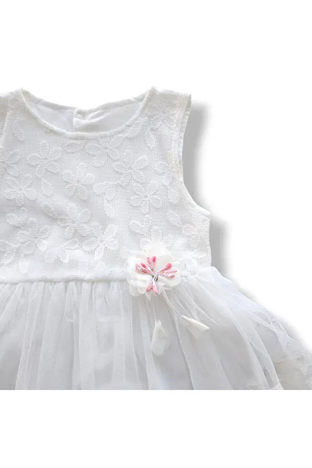 Детское платье для девочек кружевное Becol Baby, Ecru — фото 2