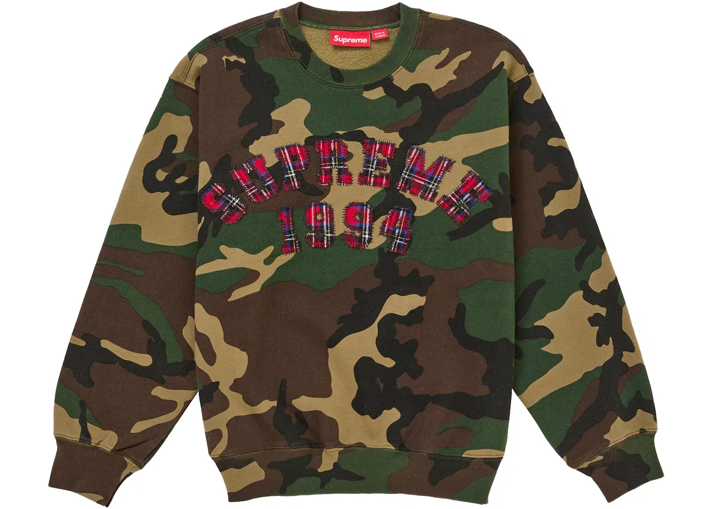 Мужской свитшот с принтом Supreme Arc Crewneck, Woodland Camo