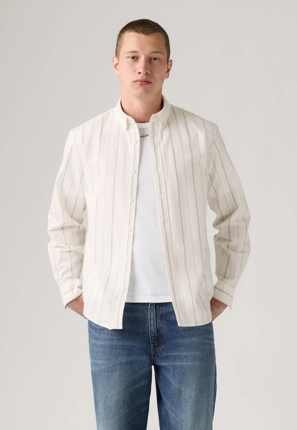 Настоящая рубашка на пуговицах Levi'S, Oisin Stripe Cloud Dancer