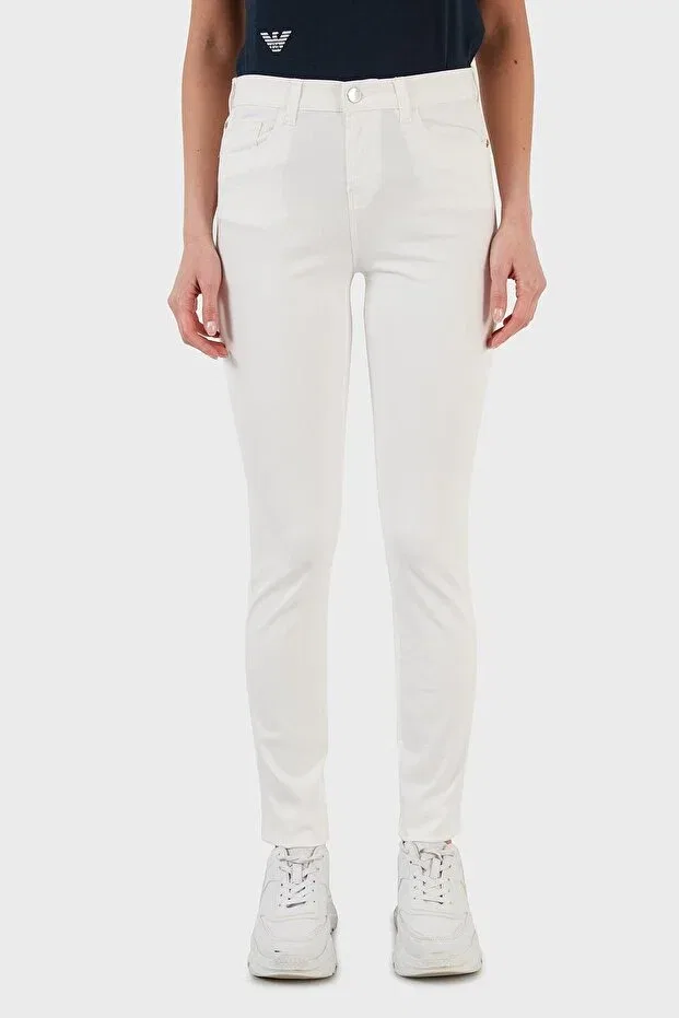 Женские джинсы скинни Emporio Armani, White — фото 2