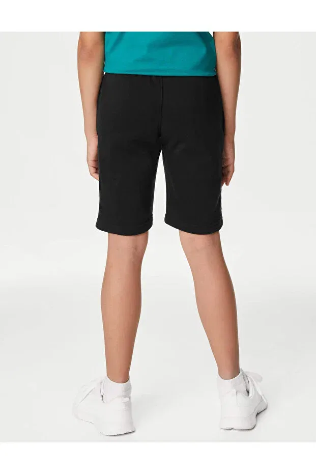 Детские шорты для девочек хлопковые комплект 2 шт Marks & Spencer, Black — фото 3