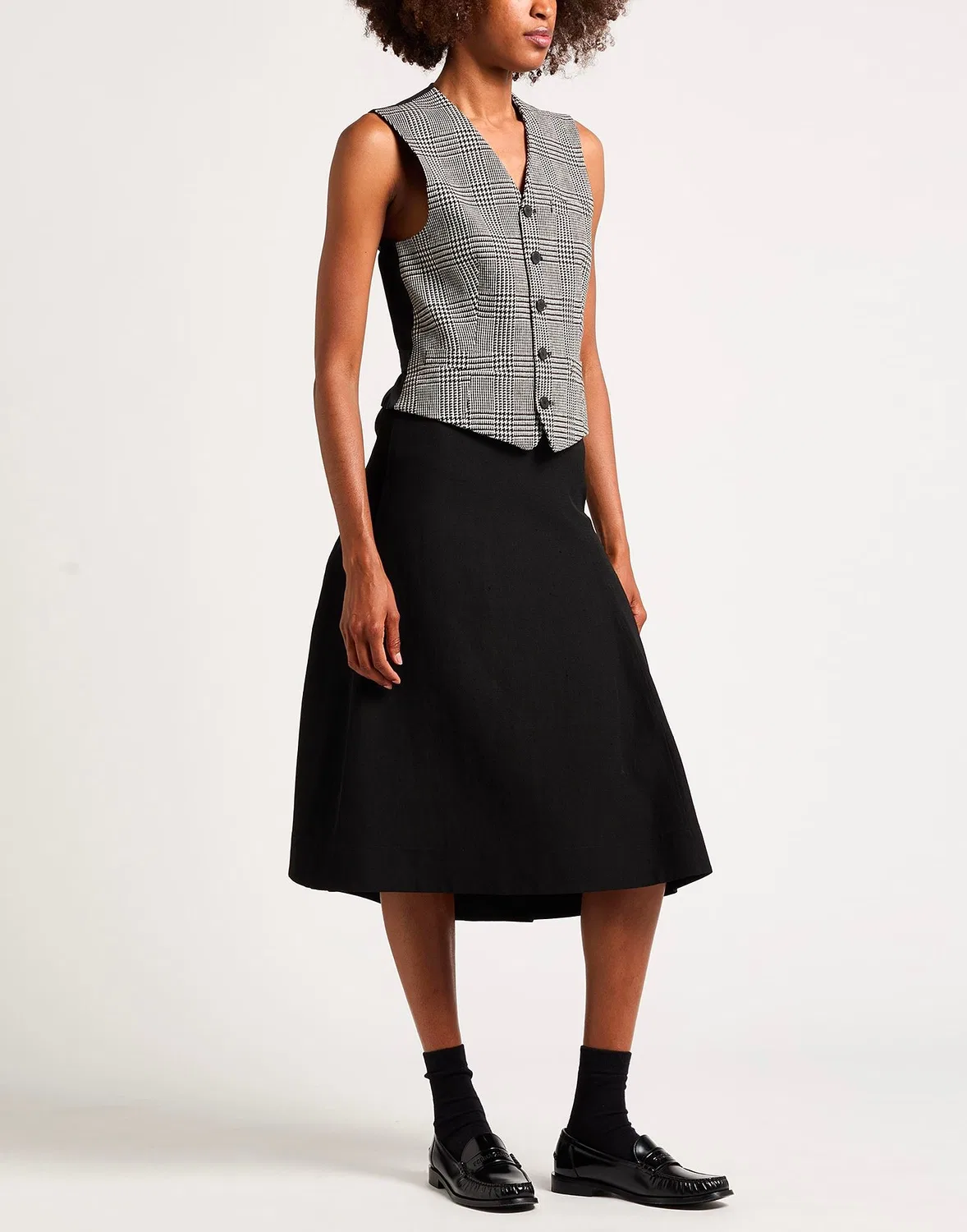 Женский жилет из твида с принтом Glen Plaid Dior, черный — фото 2