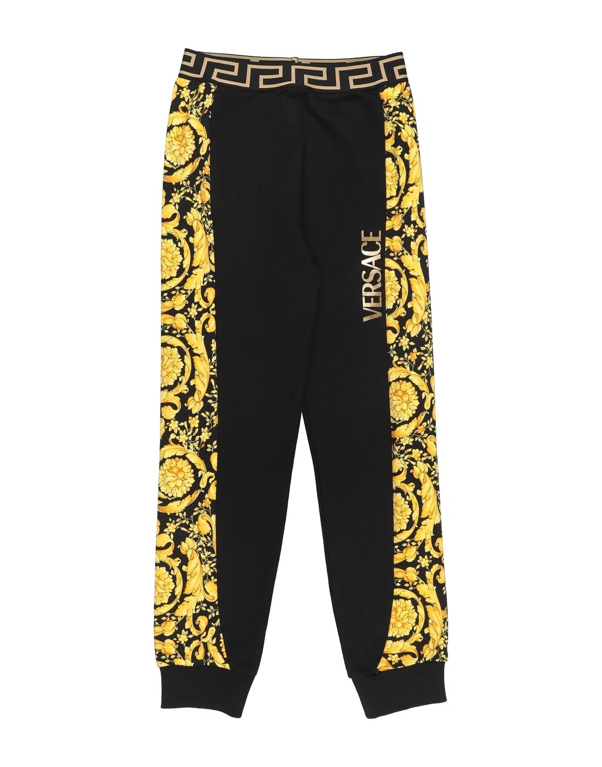 Детские брюки из французского терри с принтом Versace Young, черный
