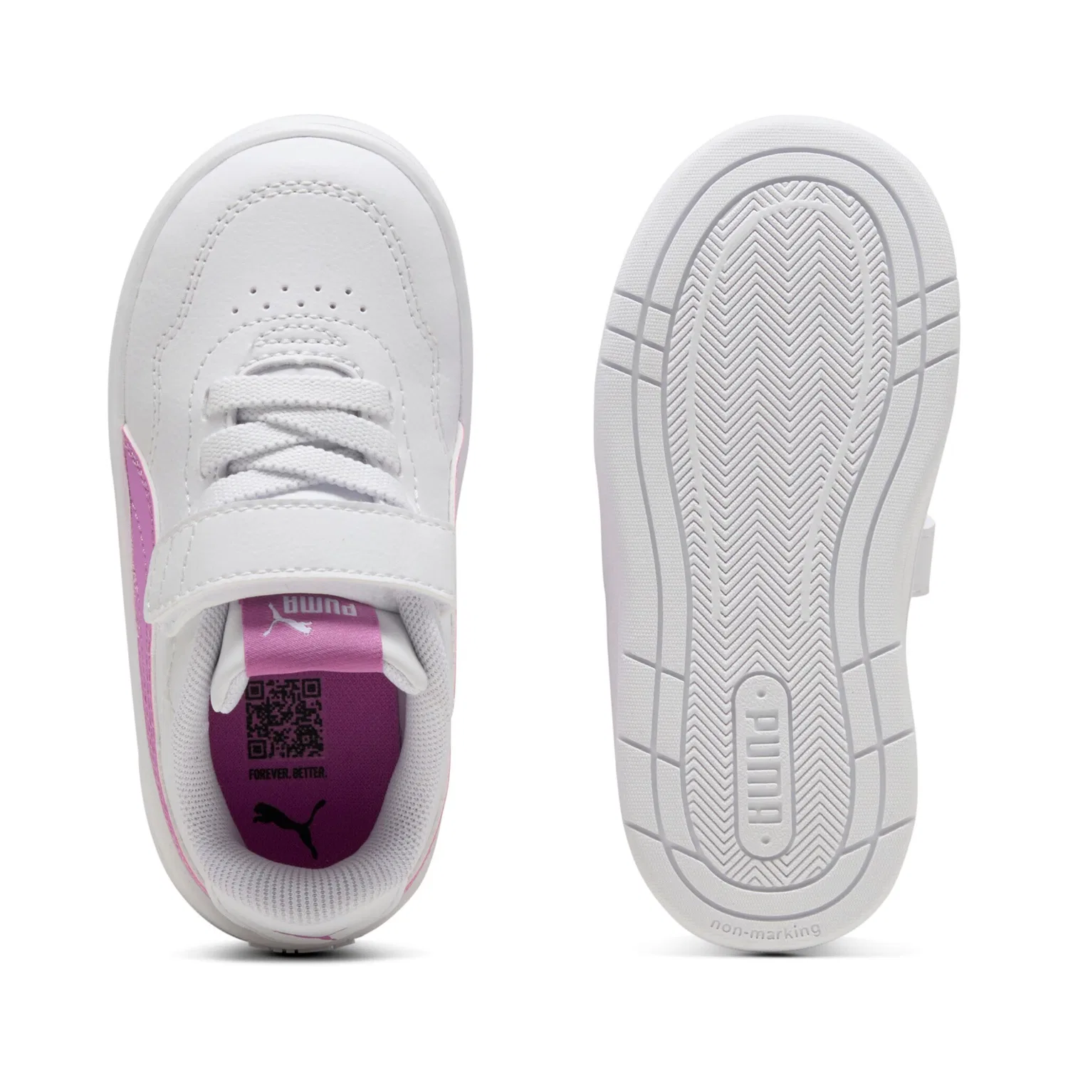Детские кроссовки с SOFTFOAM+ дэмпингом COURT LALLY PUMA, White-Mauve Pop — фото 4