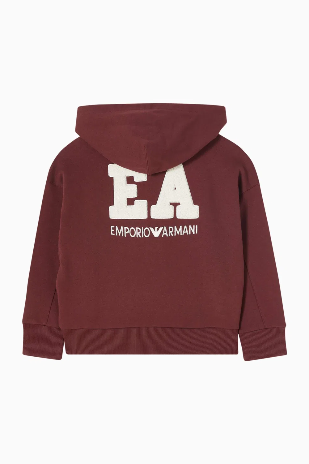 Худи на молнии хлопковое Emporio Armani, красный — фото 3