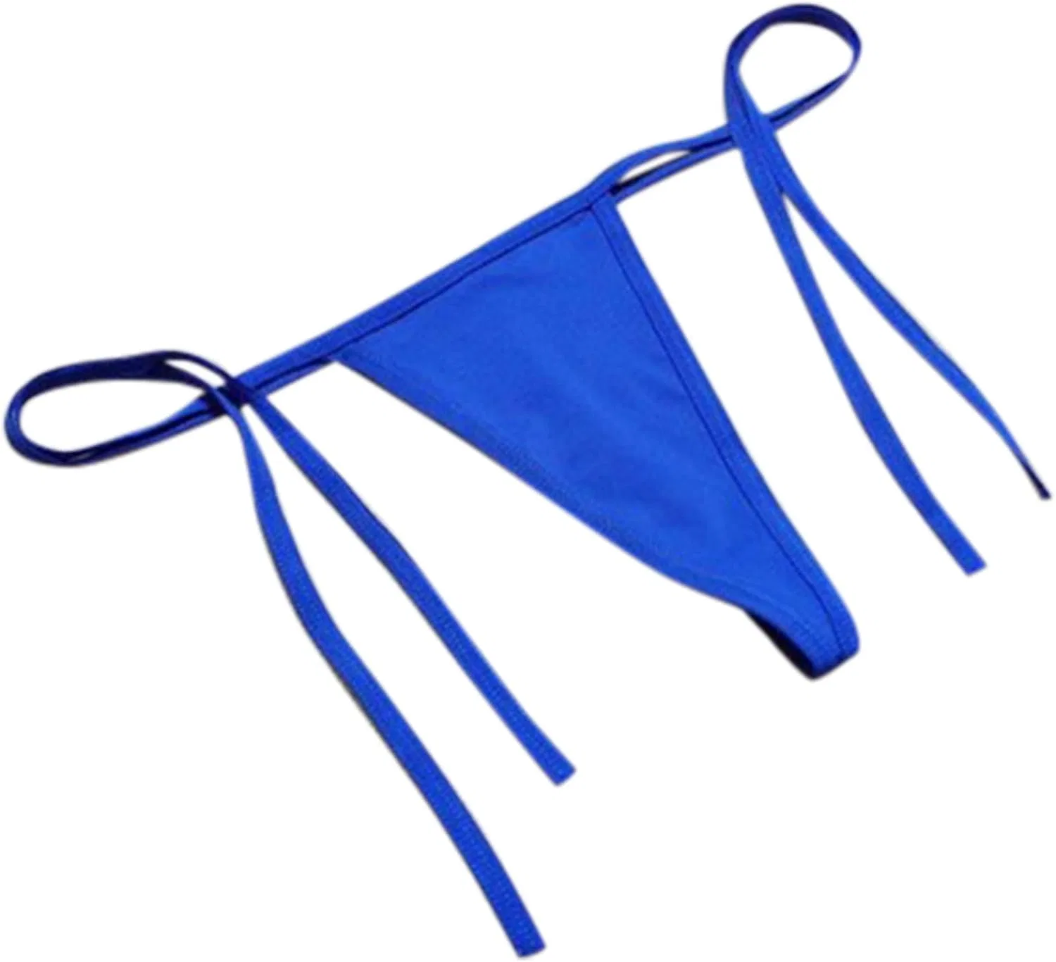 Женские бикини-трусы с завязками по бокам, Solid, Blue