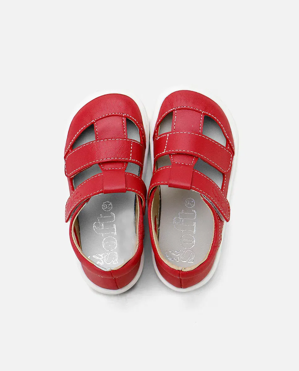 Детские сандалии barefoot из кожи Eli 1957, Rojo — фото 4