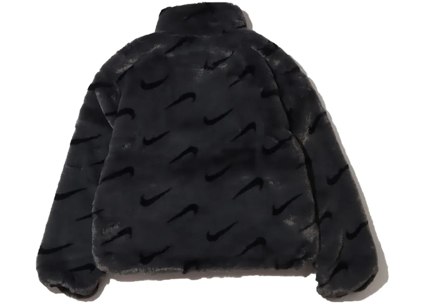 Женская куртка из искусственного меха с принтом Nike Jacket (Asia Sizing), Dark Smoke Grey — фото 2