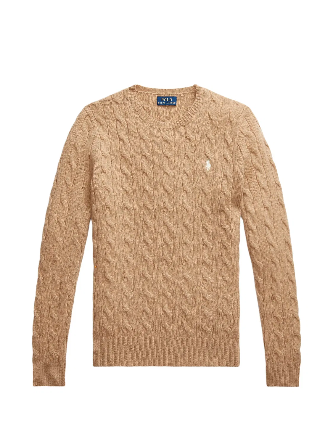 Polo Ralph Lauren Джемпер с узором косы коричневый