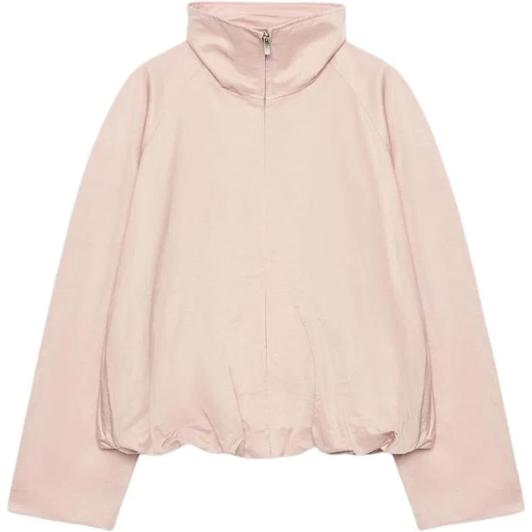 Женская куртка с воротником-стойкой прямого кроя Light Pink ZARA