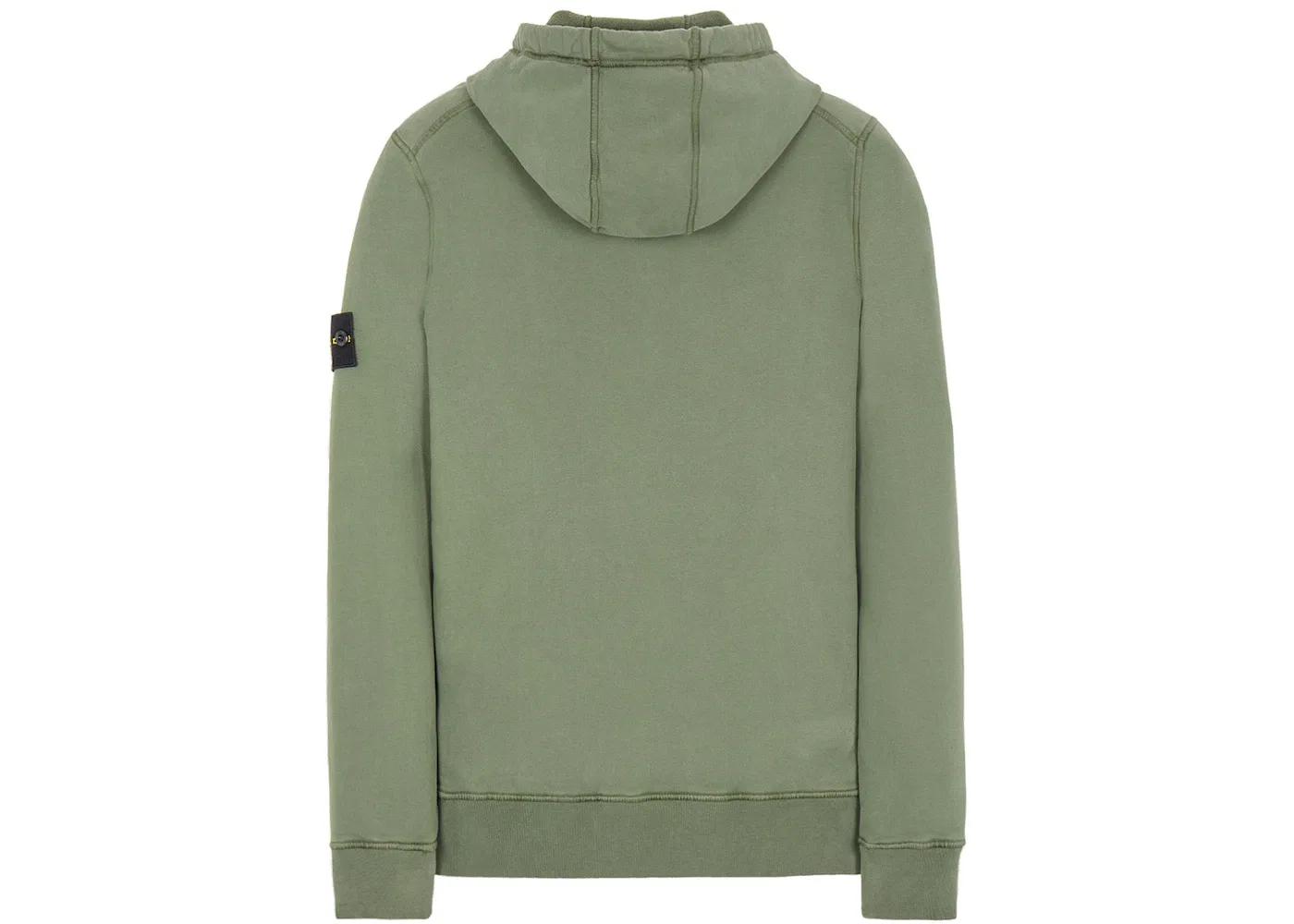 Мужская худи из ворсистого хлопкового футера Hoodie Stone Island, Sage — фото 2