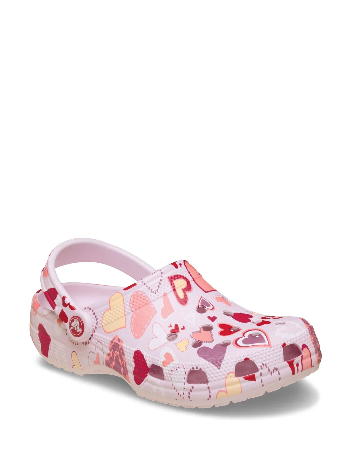 Клоги Crocs Classic Hearts, розовый — фото 3