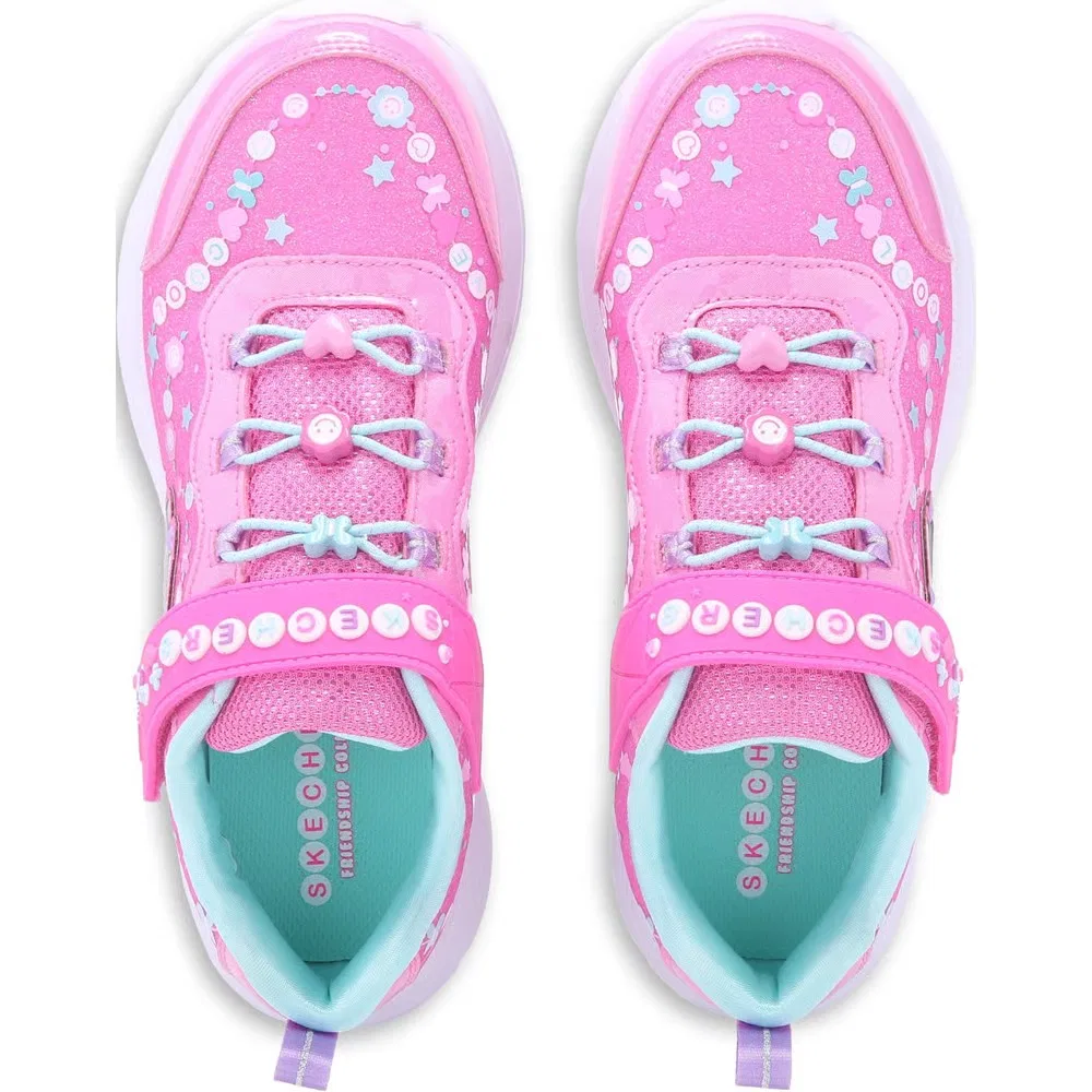 Детские кроссовки с декором Skechers, Pink — фото 4