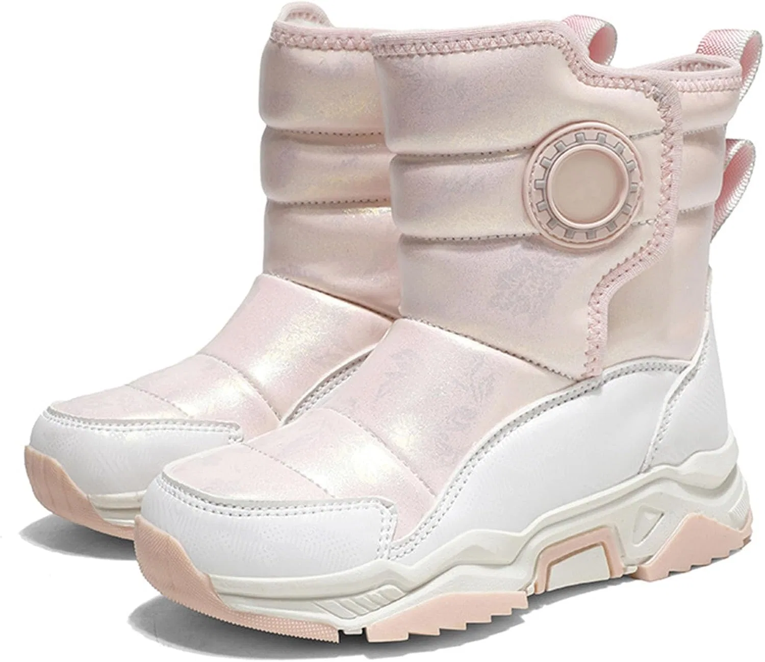 Детские зимние сапоги для девочек водонепроницаемые нескользящие Clonicy, Pink