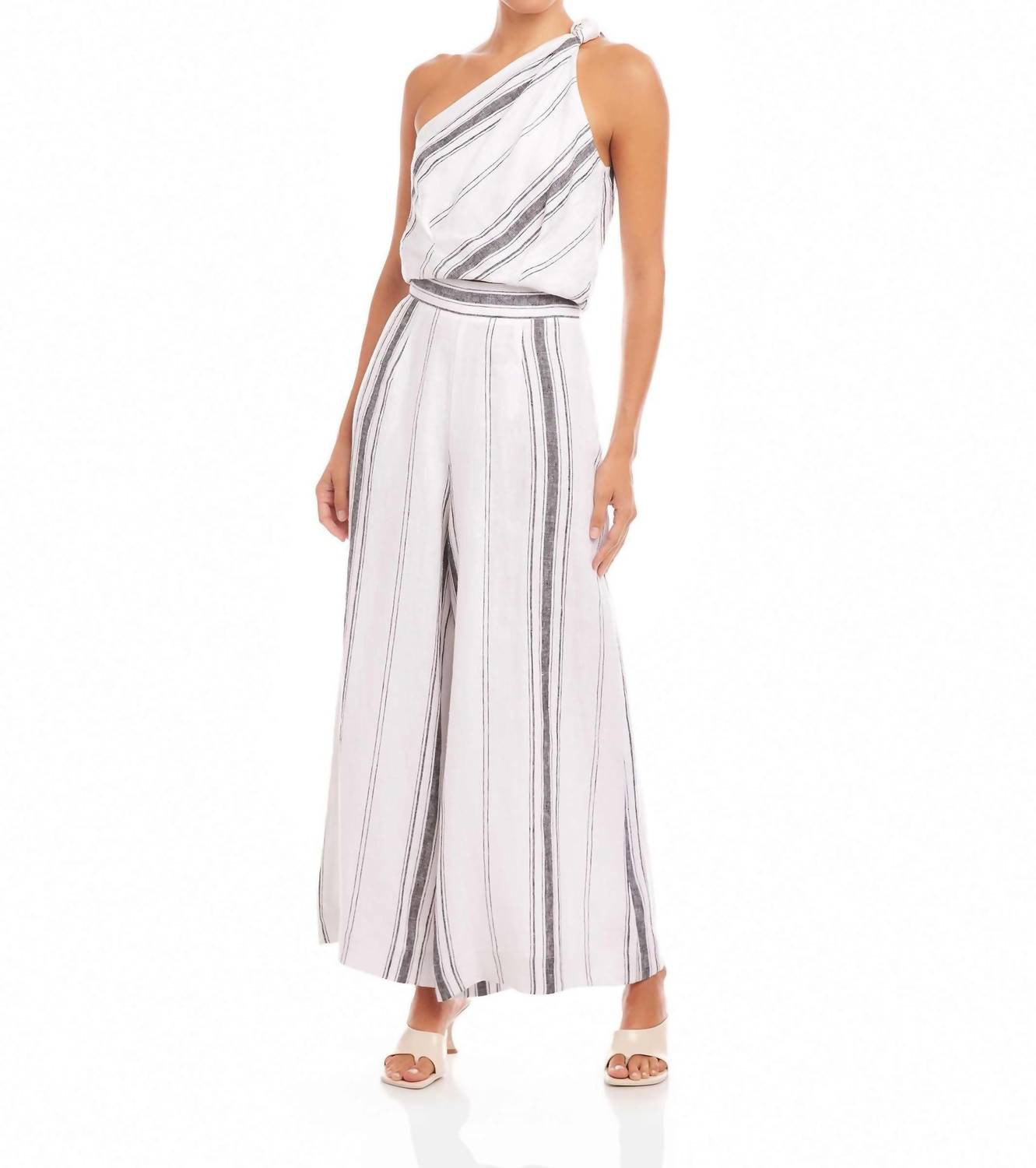 

Топ Vanita на одно плечо в полоску Fifteen Twenty, Stripe