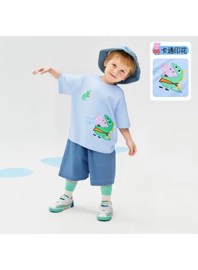 Комплект летний легкий дышащий для мальчиков Peppa Pig, голубой — фото 3