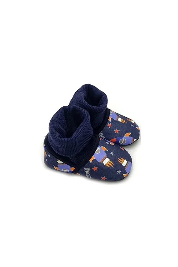 Детские тапочки-носки для новорожденных Funny, Navy Blue