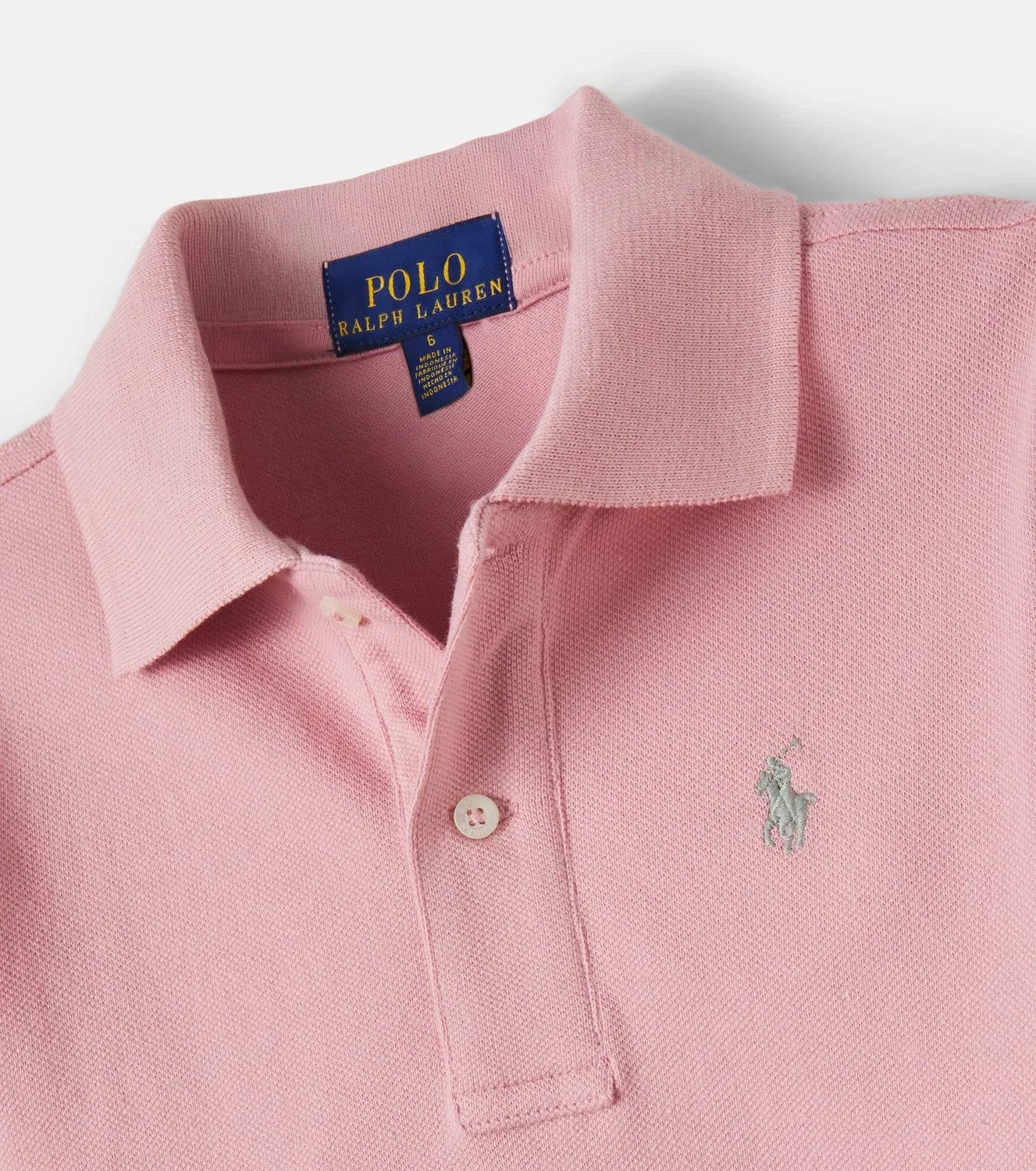 Комплект из рубашки поло из хлопкового пике и юбки Polo Ralph Lauren Kids, розовый — фото 4
