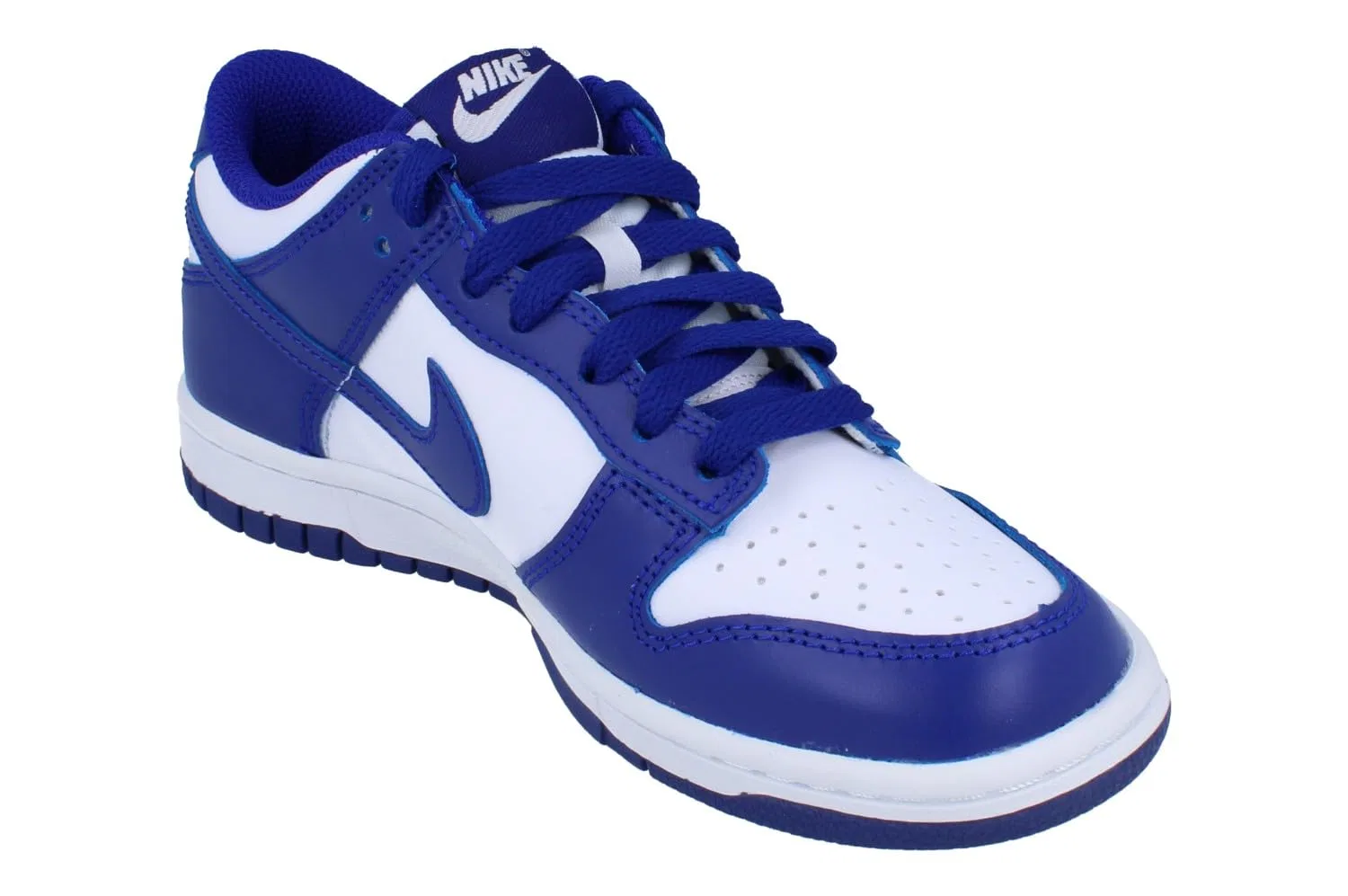 Детские кроссовки для мальчиков с низким верхом NIKE Dunk Low NIKE, White Concord University Red — фото 4