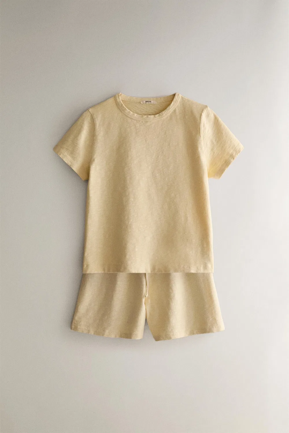 Хлопковые шорты ZARA, Light yellow — фото 4