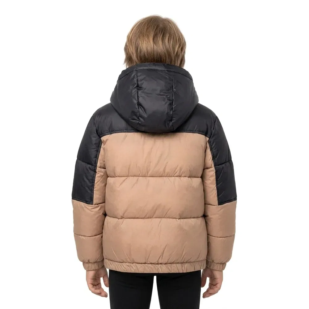 Детская куртка-пуховик для мальчиков с капюшоном Quiksilver Cold Days, Beige — фото 4