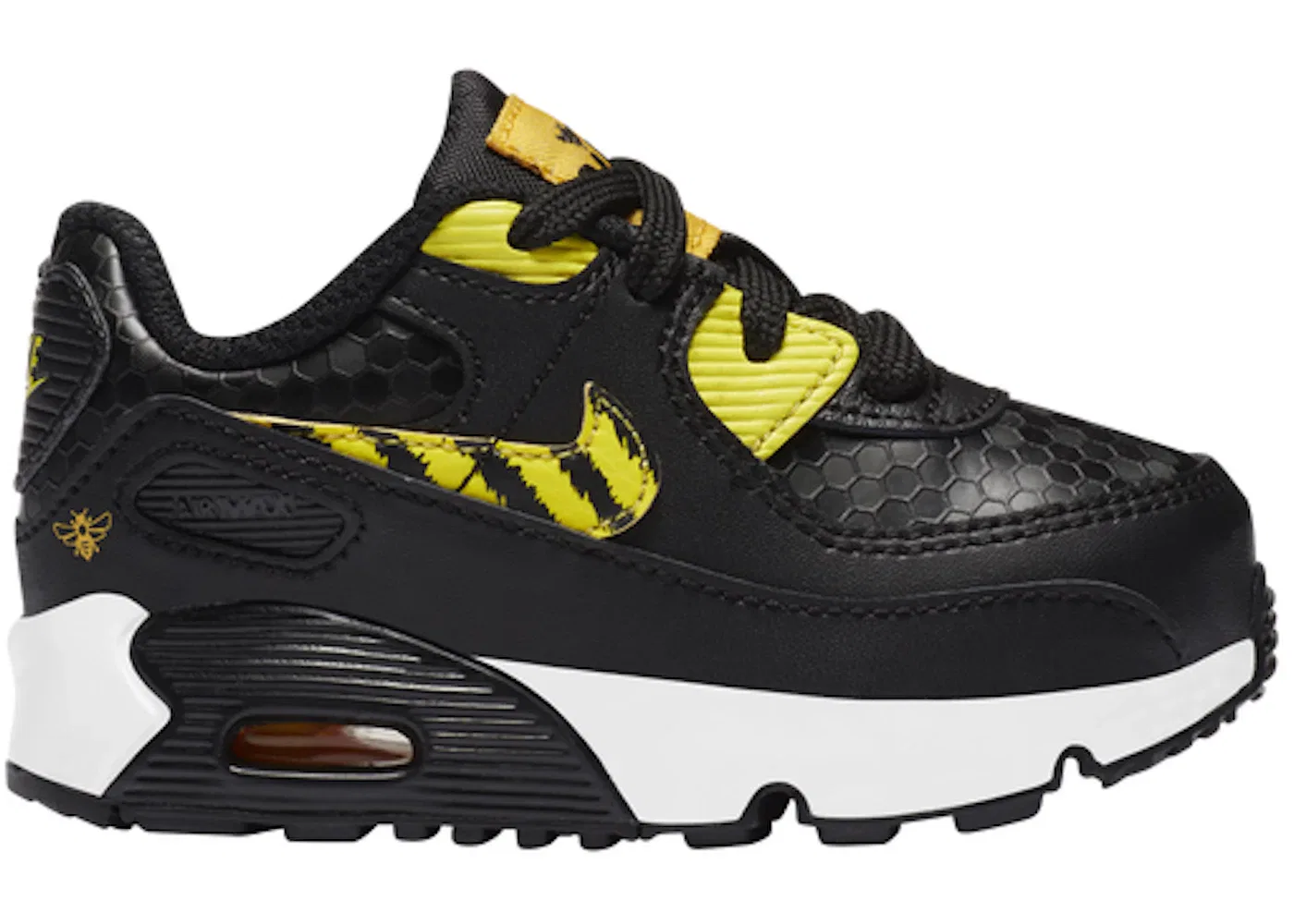 Детские кроссовки Lifestyle Nike Air Max 90, Black/Optic Yellow/University Gold