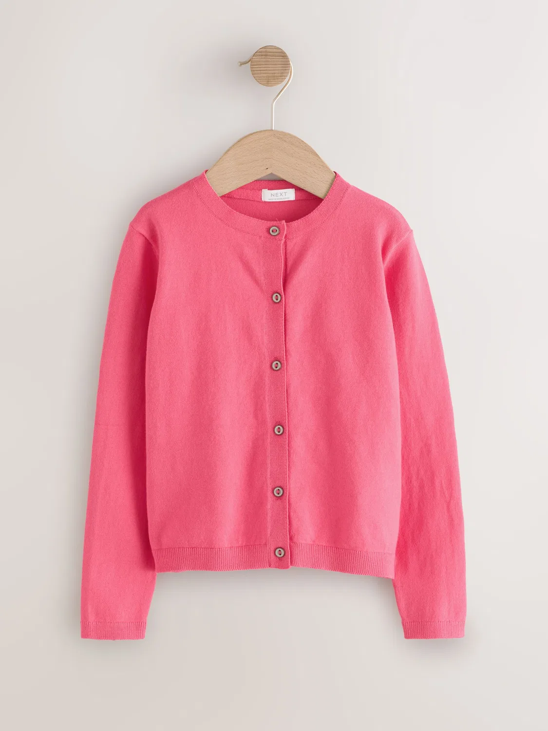 Кардиган флуоресцентно-розовый, хлопковый Next, Fluro Pink — фото 4