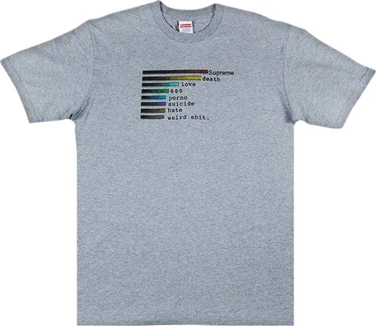 

Футболка Supreme Chart T-Shirt 'Grey', серый