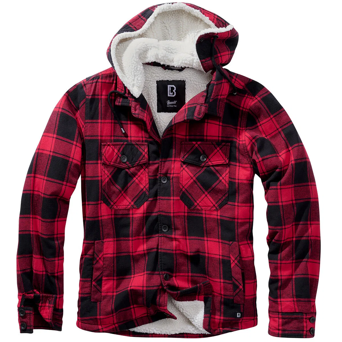 Мужская куртка с капюшоном Lumber Jacket Hooded Brandit, Red Black