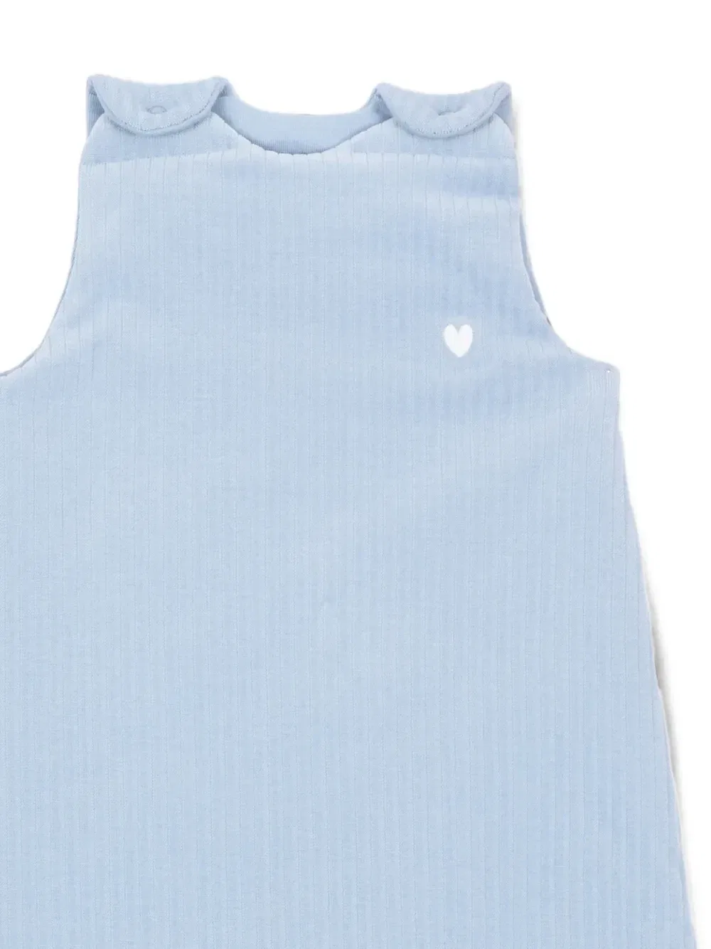 Спальный мешок в рубчик с вышивкой в виде сердца Petit Bateau, синий — фото 3