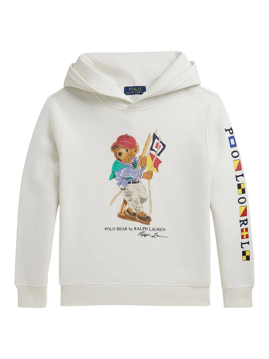 Свитшот цвета экрю стандартного кроя для мальчика Polo Ralph Lauren, кремовый