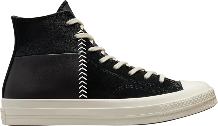 

Кроссовки Converse Chuck 70 Crafted Leather High Black Egret, черный