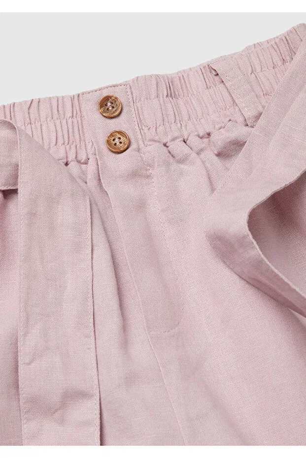 Детские шорты для девочек с высокой резинкой United Colors Of Benetton, Dried Rose — фото 3