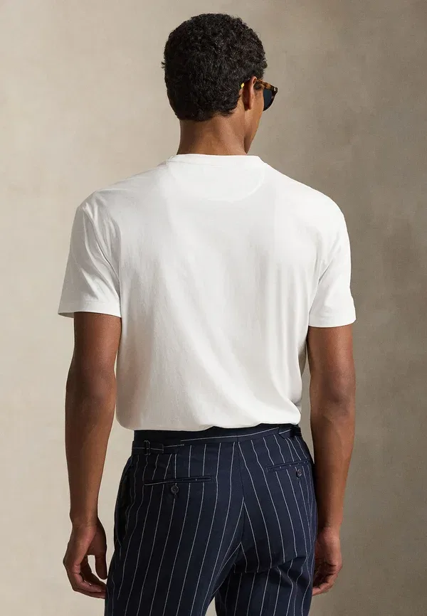 Футболка хлопковая Wimbledon classic fit graphic t-shirt Polo Ralph Lauren, белый — фото 3
