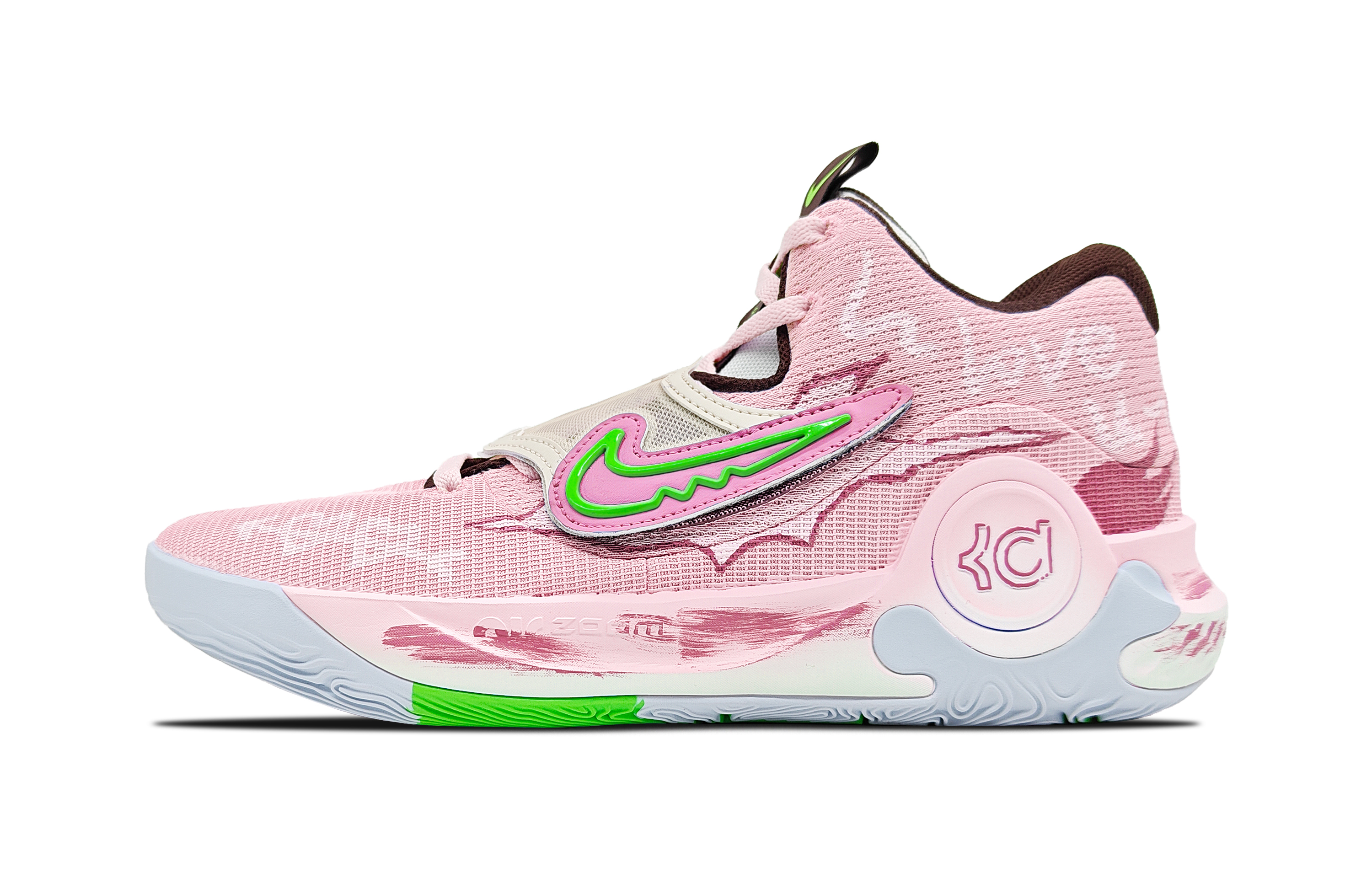 

Nike Баскетбольные кроссовки KD Trey 5 X с противоскользящей подошвой и износостойким покрытием, розовые, мужские