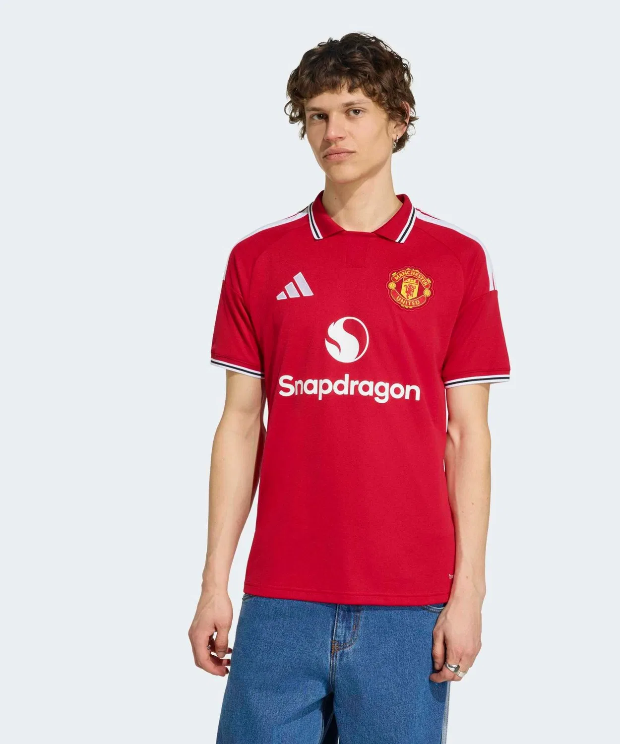 Мужская футболка с коротким рукавом, с принтом, Manchester United 26/27 Home Jersey Adidas, Red